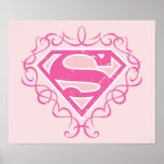 Supergirl Pink Stripes posters