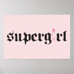 Supergirl Safety Pin Letter posters