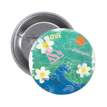 Supergirl Share the Spirit & Love Pinback Button