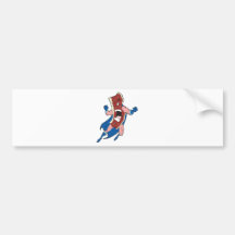 superhero bacon cartoon character bumper stickers