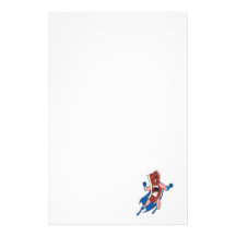 superhero bacon cartoon character custom stationery