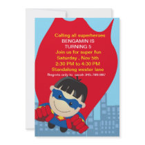 Superhero Birthday Invitation for the super boy