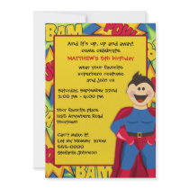 Superhero Birthday Party Invitation