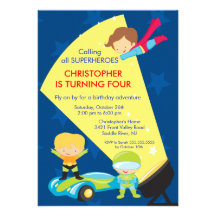 Superhero Birthday Party Invitation