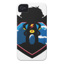 Superhero Boy in Winged Shield iPhone 4 Case