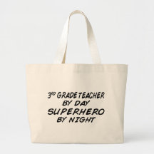 Superhero by Night - 3rd Grade Canvas Bags