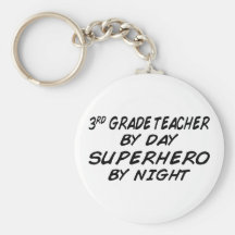 Superhero by Night - 3rd Grade Keychain