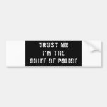 Superhero Chief of Police Bumper Stickers