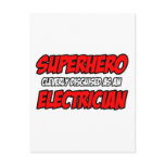 Superhero...Electrician postcards