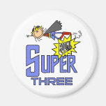 Superhero Girl 3rd Birthday Tshirts and Gifts Fridge Magnet