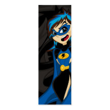 Superhero Girl Bookmark Business Card