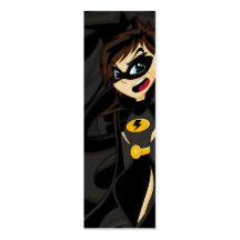 Superhero Girl Bookmark Business Card Templates