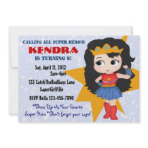 Superhero Girl Invitation