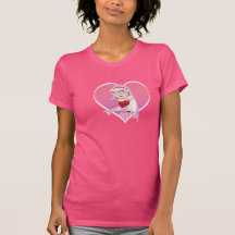 Superhero Heart Comic Book Cartoon T-Shirt Pink!