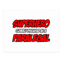 Superhero...Paralegal Post Cards