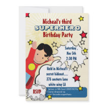 Superhero Party Birthday Invitation