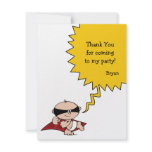 Superhero Party Thank You Card Invitations