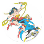 Superheroines Leap stickers