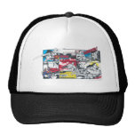 Superman Comic Book Collage Hats