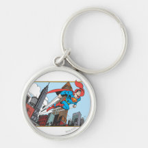 Superman et gratte-ciel porte-clés