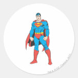Superman Standing Round Sticker