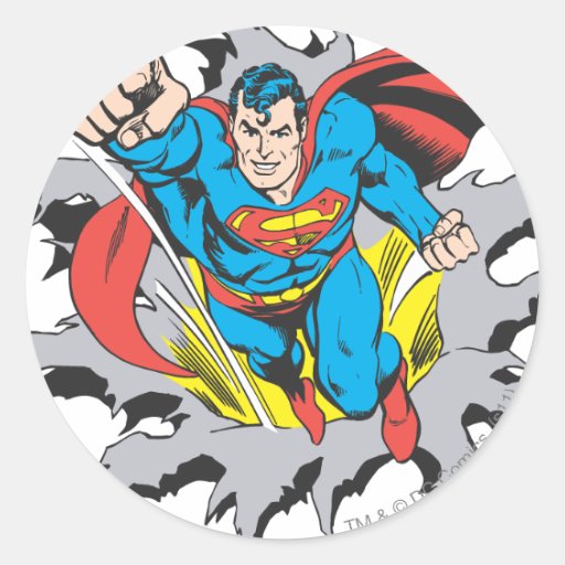 Superman Tears Thru Sticker
