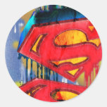 Superman Urban Spraypaint Round Sticker