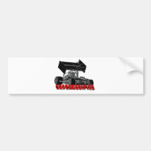 Supermodified w/red letter bumper stickers