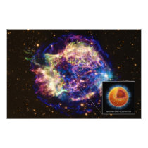 Supernova Remnant Cassiopeia A  Neutron Star Photograph