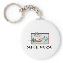 supernurse - Humourous Cartoon Nurse on Syringe.