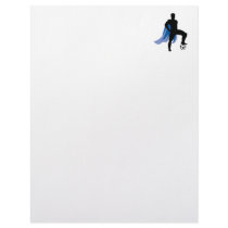 supero hero soccer player customized letterhead