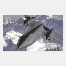 Supersonic Fighter Jet Rectangle Stickers
