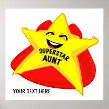 superstar aunt humourous  poster!