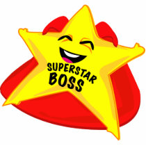 superstar boss funny photo  sculpture!