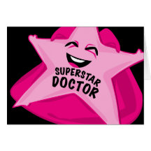 superstar doctor humourous blank card!