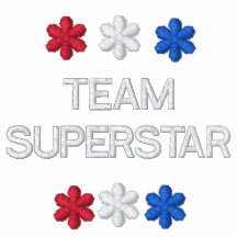 SUPERSTAR EMBROIDERED red white & blue Hoodie
