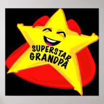 superstar grandpa humourous father's day poster!