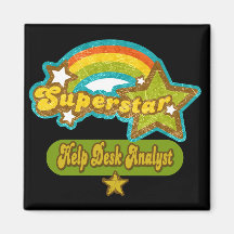 Superstar Help Desk Analyst Refrigerator Magnets