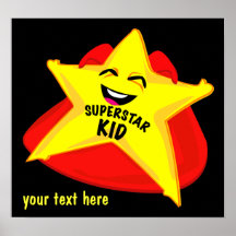 superstar kid humourous  poster!
