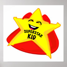 superstar kid humourous  poster!