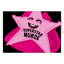 superstar nurse humourous blank card!