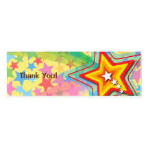 Superstar Rainbow Colourful Thank You Gift Tag / Business Cards