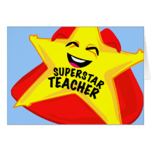 superstar teacher humourous  card!