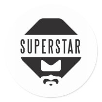 SUPERSTAR - THALAIVAR ROCKS ROUND STICKER