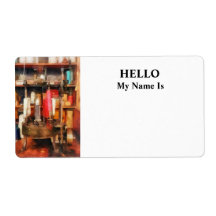 Supplies in Tailor Shop Personalized Shipping Label