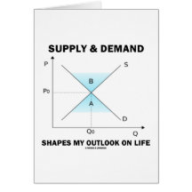 Supply & Demand Shapes My Outlook On Life (Econ) Greeting Cards