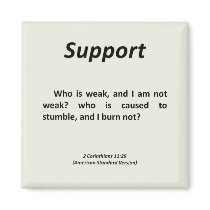 Support 2 Corinthians 11-29 Magnet