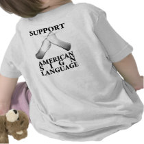 Support American Sign Language (back) (6) T-shirts