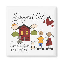 Support Autism - Autism Awareness Magnet