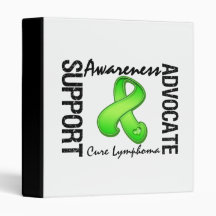 Support Awareness Advocate Cure Lymphoma 3 Ring Binders